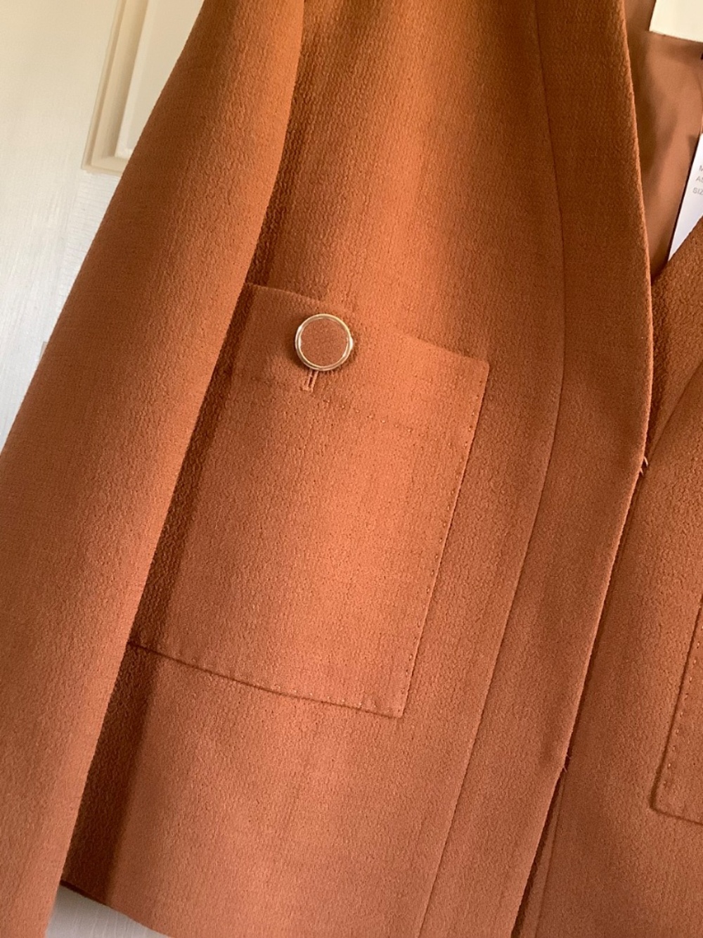 Lafayette 148 V- Neck Wool Blazer Camel SZ XXL - Picture 5 of 16